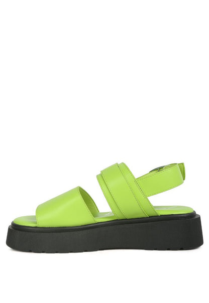 GLADEN Pin Buckle Platform Sandals - Tigbul's Variety Fashion Shop