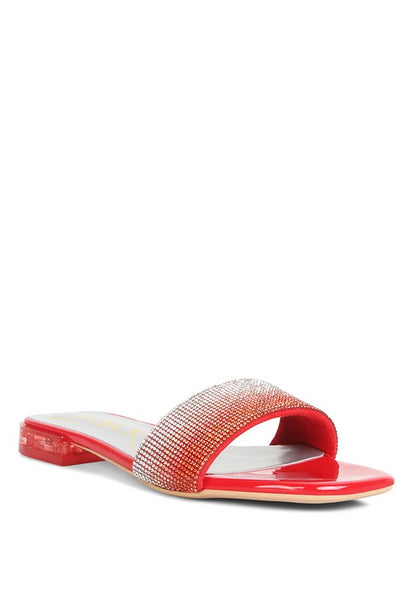 Top Flirt Rhinestone Slip On Sandals - Tigbul's Variety Fashion Shop