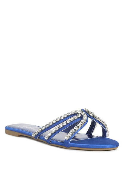 Mezzie Dimante Strap Flat Sandals - Tigbuls Variety Fashion