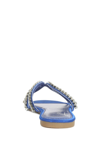 Mezzie Dimante Strap Flat Sandals - Tigbuls Variety Fashion