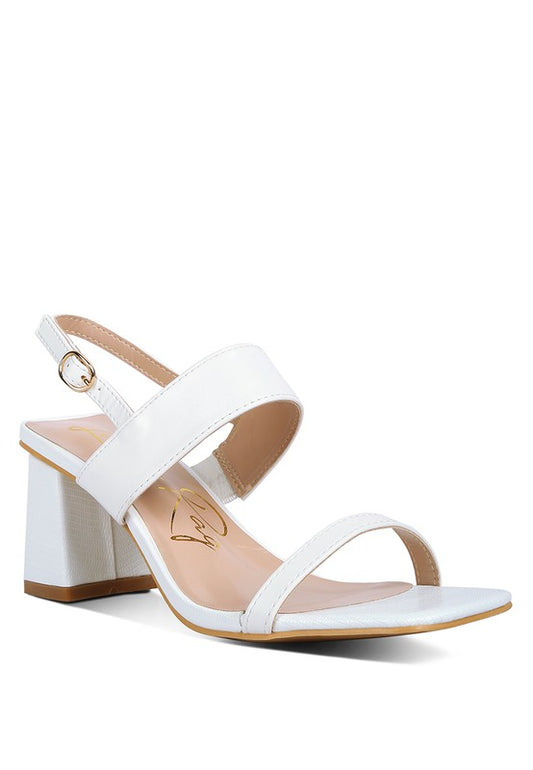 KIRK Elasticated Gussets Block Heel Sandals - Tigbuls Variety Fashion