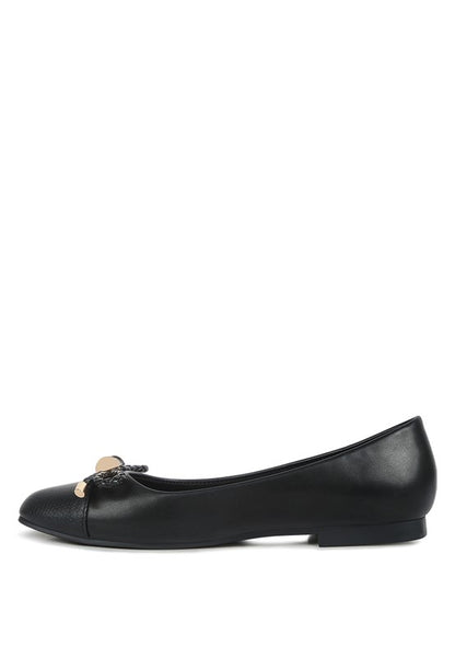 MOI Metallic Embellished Flat Ballerinas - Tigbul's Variety Fashion Shop