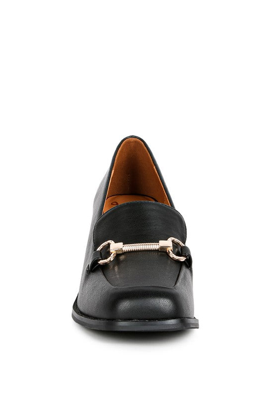 Boss Fav Classic Block Heel Loafers - Tigbul's Variety Fashion Shop