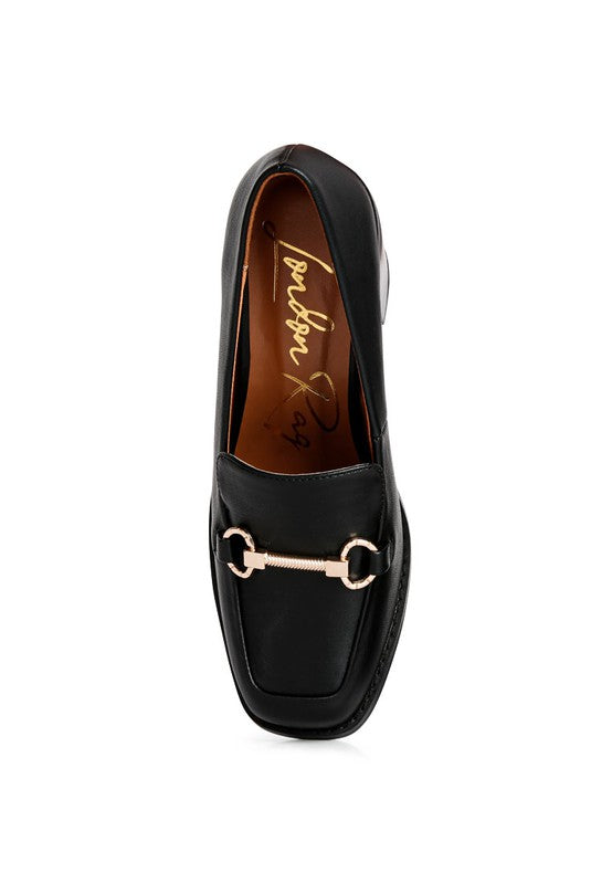 Boss Fav Classic Block Heel Loafers - Tigbul's Variety Fashion Shop