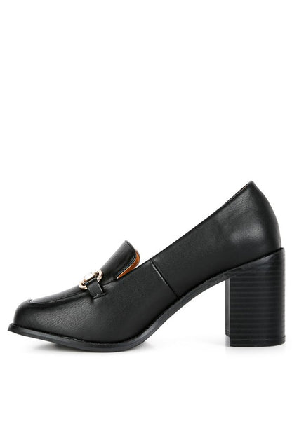 Boss Fav Classic Block Heel Loafers - Tigbul's Variety Fashion Shop