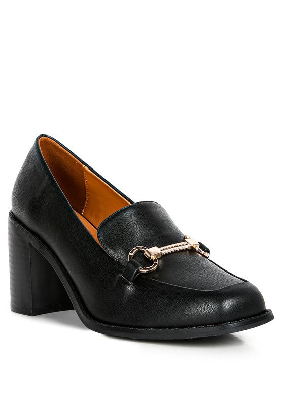 Boss Fav Classic Block Heel Loafers - Tigbul's Variety Fashion Shop