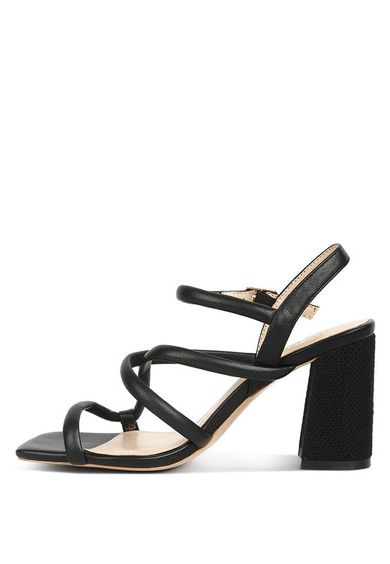 Artha Open Square Toe Block Heel Sandals - Tigbuls Variety Fashion