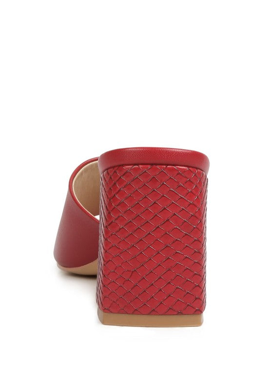 Audriana Textured Block Heel Sandals - Tigbuls Variety Fashion