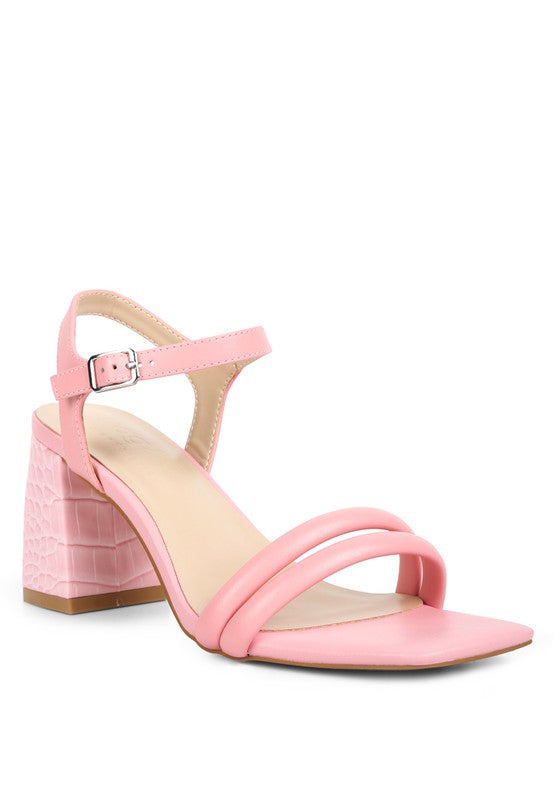 Edyta Ankle Strap Block Heel Sandals - Tigbuls Variety Fashion