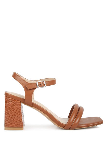 Edyta Ankle Strap Block Heel Sandals - Tigbuls Variety Fashion