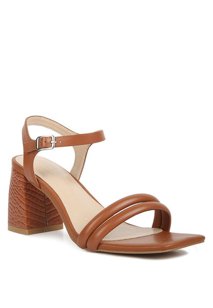 Edyta Ankle Strap Block Heel Sandals - Tigbuls Variety Fashion