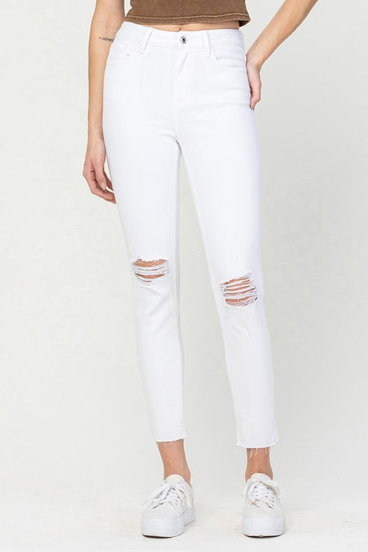 High Rise Crop Skinny Jeans - Tigbuls Variety Fashion