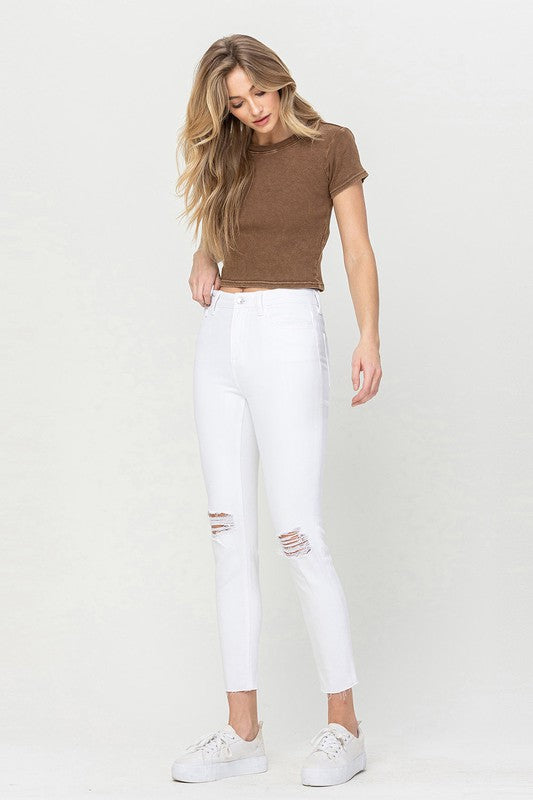 High Rise Crop Skinny Jeans - Tigbuls Variety Fashion