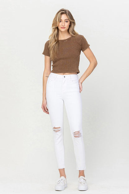 High Rise Crop Skinny Jeans - Tigbuls Variety Fashion