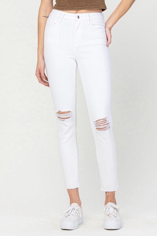 High Rise Crop Skinny Jeans - Tigbuls Variety Fashion