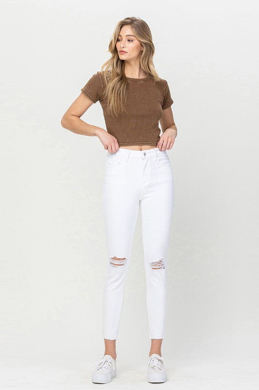 High Rise Crop Skinny Jeans - Tigbuls Variety Fashion