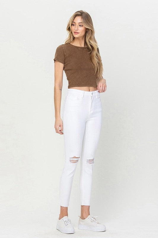 High Rise Crop Skinny Jeans - Tigbuls Variety Fashion