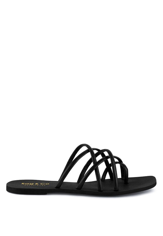 SWEETIN Strappy Flat Slip On Sandals - Tigbuls Variety Fashion