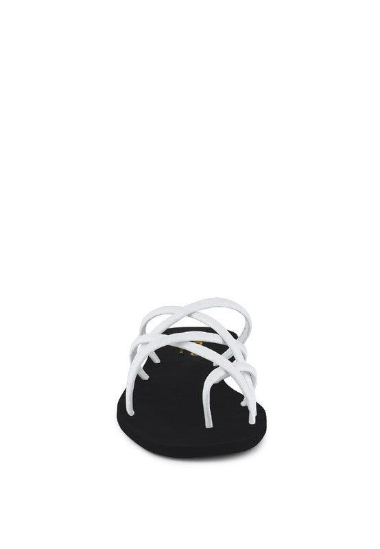 SWEETIN Strappy Flat Slip On Sandals - Tigbuls Variety Fashion