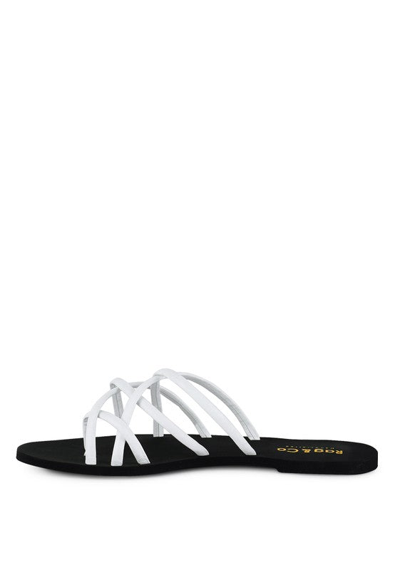 SWEETIN Strappy Flat Slip On Sandals - Tigbuls Variety Fashion