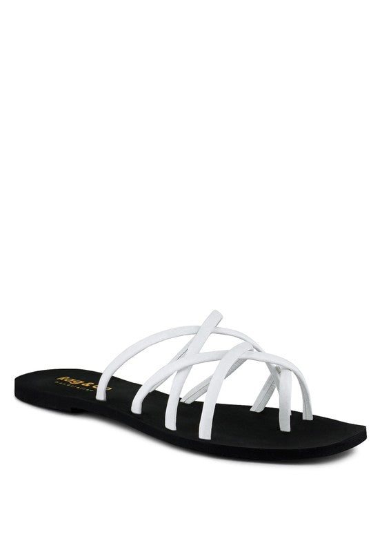 SWEETIN Strappy Flat Slip On Sandals - Tigbuls Variety Fashion