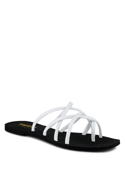 SWEETIN Strappy Flat Slip On Sandals - Tigbuls Variety Fashion