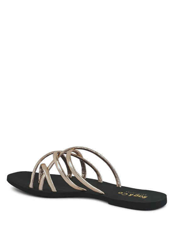 SWEETIN Strappy Flat Slip On Sandals - Tigbuls Variety Fashion
