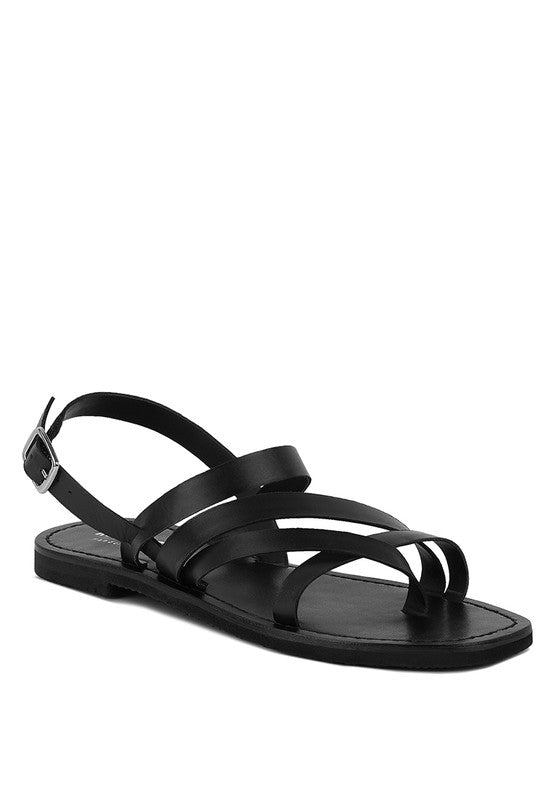 SLOANA Strappy Flat Sandals - Tigbuls Variety Fashion