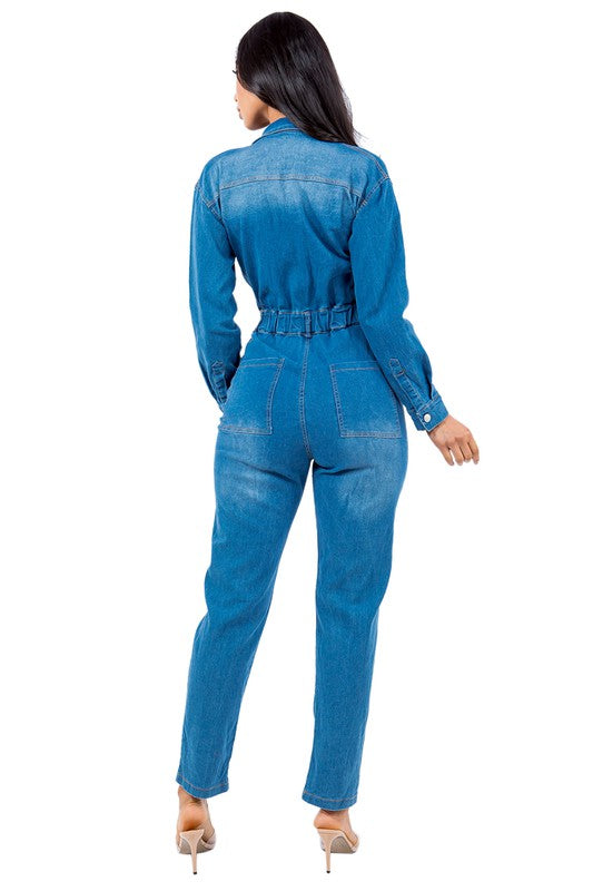 SEXY DENIM JUMPSUIT - Tigbul's Variety Fashion Shop