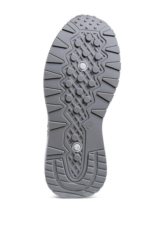 Tapers Glitter Detail Chunky Sneakers - Tigbul's Variety Fashion Shop
