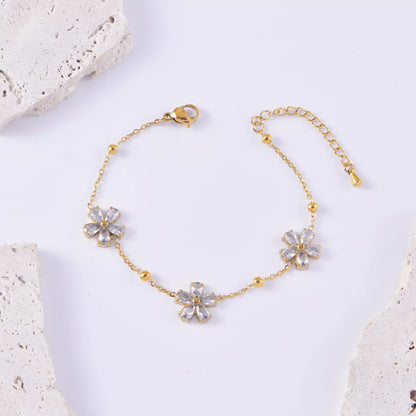 18K Gold-Plated Flower Jewelry Set - Tigbul's Variety Fashion Shop