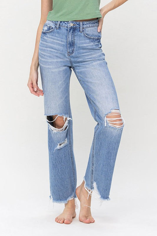 90's Vintage Super High Rise Flare Jeans - Tigbuls Variety Fashion