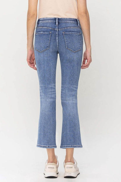 Mid Rise Kick Flared Blue Jeans - Tigbuls Variety Fashion