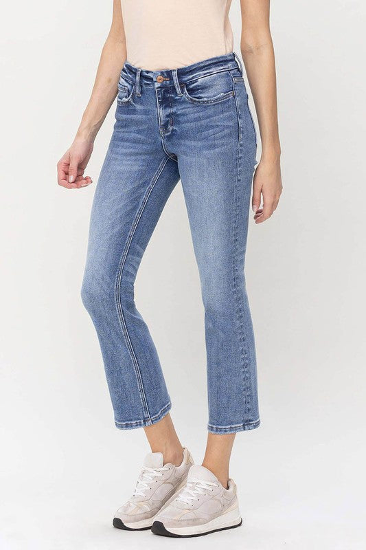 Mid Rise Kick Flared Blue Jeans - Tigbuls Variety Fashion