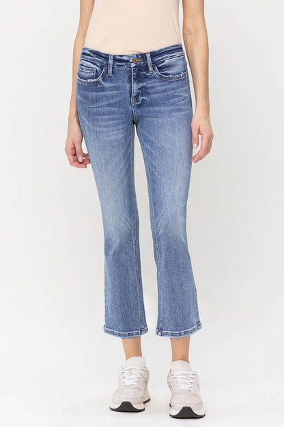 Mid Rise Kick Flared Blue Jeans - Tigbuls Variety Fashion