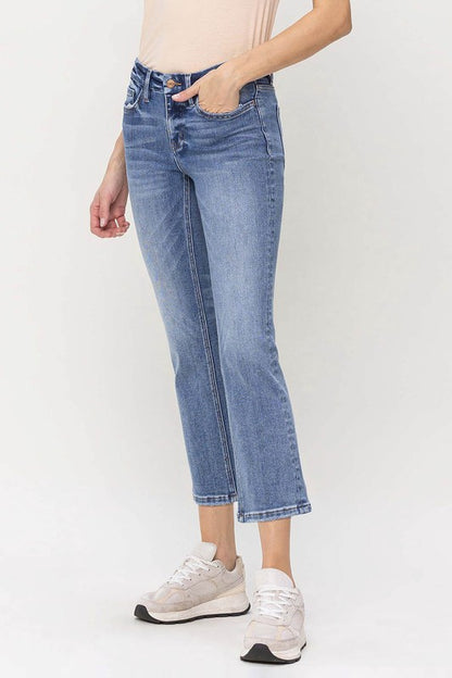 Mid Rise Kick Flared Blue Jeans - Tigbuls Variety Fashion