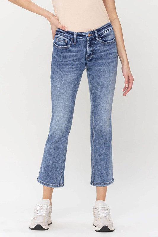 Mid Rise Kick Flared Blue Jeans - Tigbuls Variety Fashion