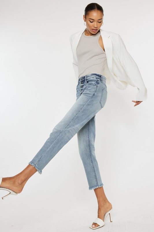 High Rise Straight Fit Jeans - Tigbuls Variety Fashion