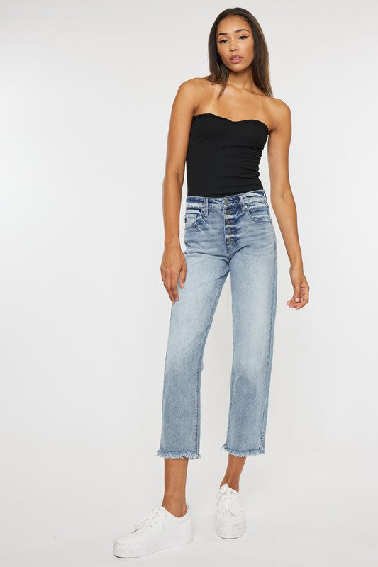 High Rise Straight Fit Jeans - Tigbuls Variety Fashion