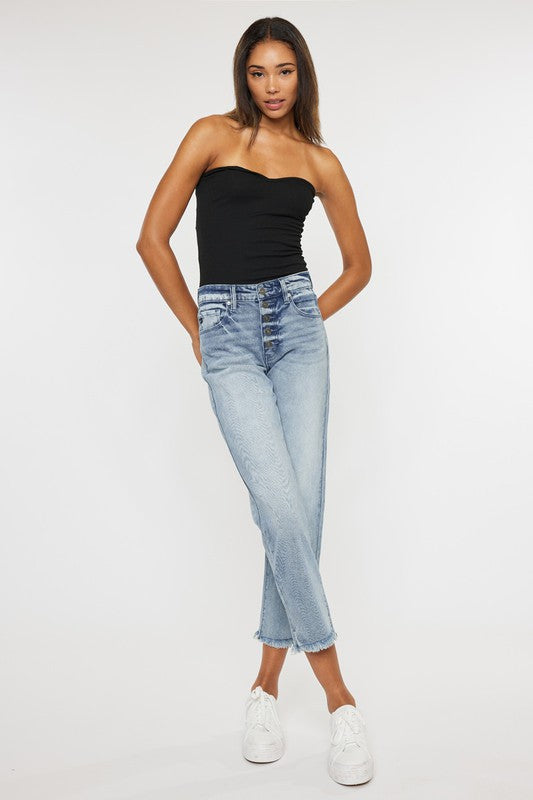 High Rise Straight Fit Jeans - Tigbuls Variety Fashion