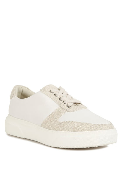 Kjaer Dual Tone Leather Sneakers - Tigbuls Variety Fashion