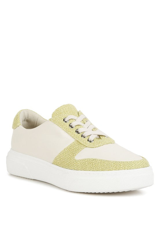 Kjaer Dual Tone Leather Sneakers - Tigbuls Variety Fashion