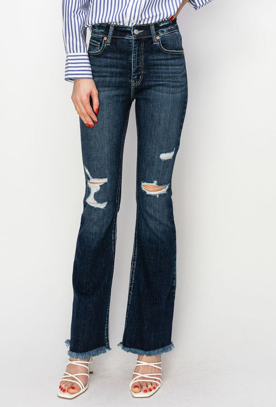 HIGH RISE WESTERN BOOT JEANS - Tigbuls Variety Fashion