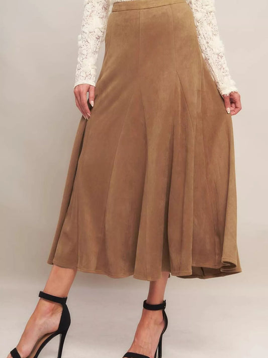 Flowy A-Line Midi Skirt - Tigbul's Variety Fashion Shop