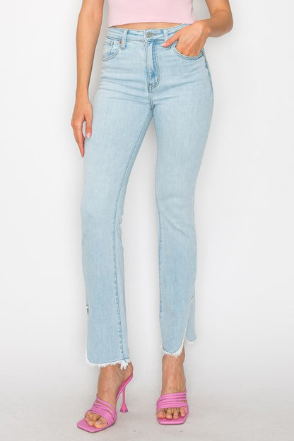 PLUS SIZE - HIGH RISE BOOT CUT JEANS - Tigbuls Variety Fashion