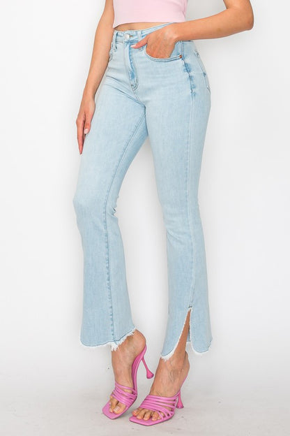 PLUS SIZE - HIGH RISE BOOT CUT JEANS - Tigbuls Variety Fashion