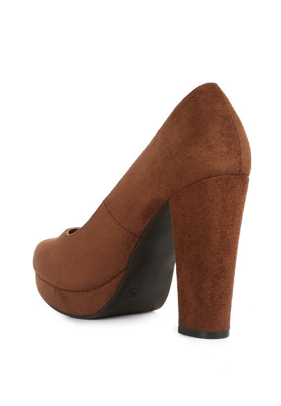 Delia Seude Block Heel Pumps - Tigbuls Variety Fashion