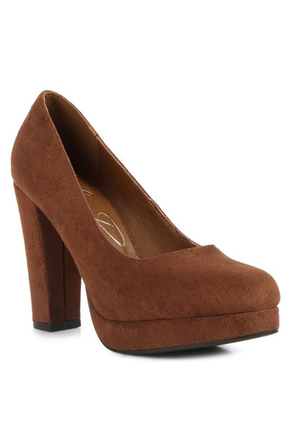 Delia Seude Block Heel Pumps - Tigbuls Variety Fashion