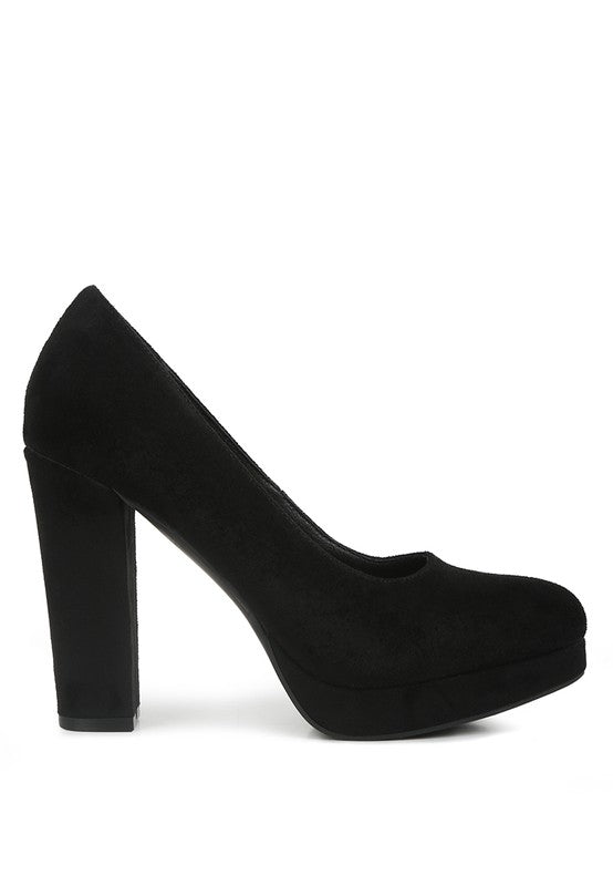 Delia Seude Block Heel Pumps - Tigbuls Variety Fashion