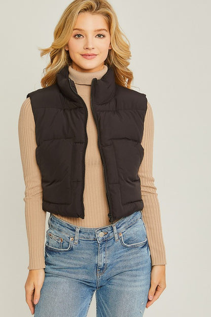 Puffer Vest With Pockets - Tigbul's Variety Fashion Shop